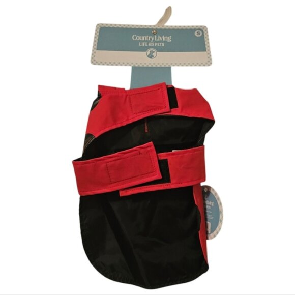 Red and Black Country Living Life With Pets Dog Ladybug Raincoat - Picture 2 of 16